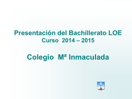 Presentación - Colegio María Inmaculada | Bilbao