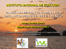 Panorama de los contaminantes organicos persistentes en mexico