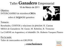 Jornadas y Talleres 23 marzo, 2011 Resultados