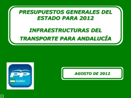 Documento presentación PGE 2012 Andalucía