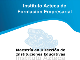 Maestria en Direccion de Instituciones Educativas