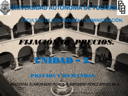 Precios y Demandas - Universidad Autónoma de Yucatán