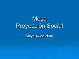 Mesa Proyección Social