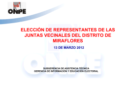 Tipos de voto - Municipalidad de Miraflores