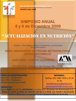 simposio anual - Fomento de Nutrición y Salud