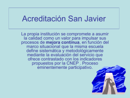 Acreditación San Javier