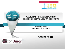 Intermediarios Financieros - 10 foro uniones de crédito