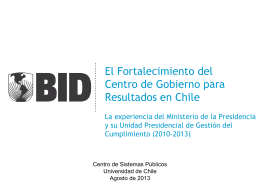 Presentación Mariano Lafuente estudio BID Centro de Gobierno