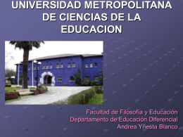 UNIVERSIDAD METROPOLITANA DE CIENCIAS DE LA EDUCACION