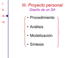 III. Proyecto personal Diseño de un SA
