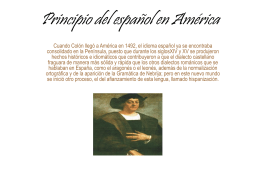 Principio del español en América