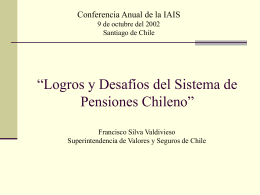 “Una Agenda de Reformas para el Sistema de Pensiones Chileno”