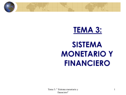 el sistema monetario y financiero internacional.