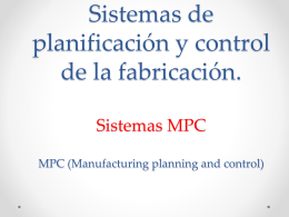 Sistemas de planificación y control de la fabricación.