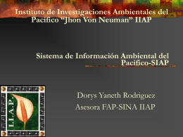 Sistema de Información Ambiental del Pacifico-SIAP