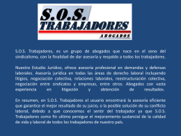 Presentacion SOS Abogados - Sindicato Nacional de Trabajadores