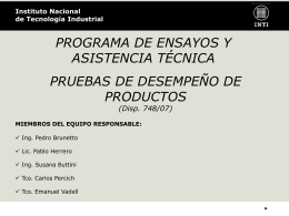 Sin título de diapositiva - Instituto Nacional de Tecnología Industrial