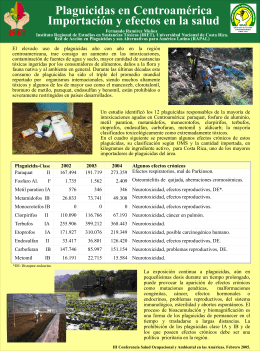 Plaguicidas en Centroamérica: importación y efectos en la - RAP-AL