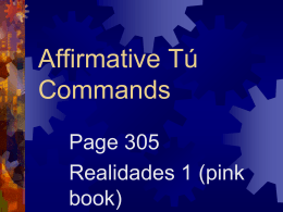 Affirmative Commands