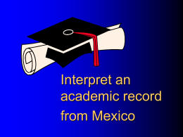 Secondary School Credit for Education in Mexico