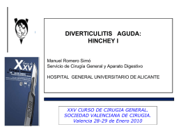 Diverticulitis - Sociedad Valenciana de Cirugía