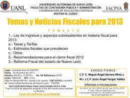 Temas y Noticias Fiscales para 2013