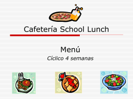 Cafetería School Lunch