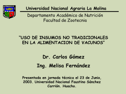 Huacho-23 de Junio 2003 - Universidad Nacional Agraria La Molina