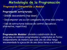 Metodología de la Programación.