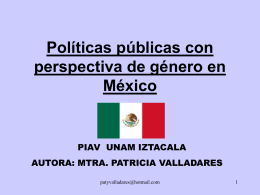 Políticas públicas con perspectiva de género en México