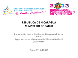 Presentación Nicaragua GR en Salud, 17-01