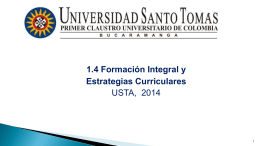 1.4 Formación Integral – Núcleo Identitativo – USTA – 2014