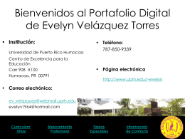 Portafolio Electrónico - Universidad de Puerto Rico Humacao