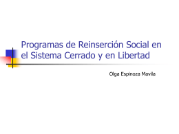 Olga Espinoza - Programas de Reinsercion CESC