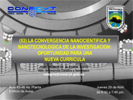 nanotecnología - Consejo Nacional de Ciencia y Tecnología