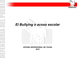 El Bullying Adjuntía para la Niñez y la Adolescencia - sub cafae
