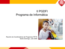 II PGDFI Programa de Informática - Federación Internacional de Fe y