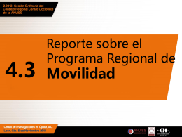 Reporte sobre el Programa Regional de Movilidad Estudiantil .