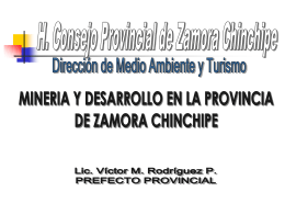 Exposición del prefecto de Zamora Chinchipe