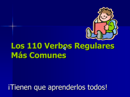 Los 110 Verbos Regulares Mas Comunes