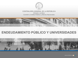Endeudamiento Público - Consorcio de universidades estatales