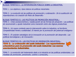 TEMA 6.- La ordenación del suelo industrial.