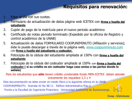 Renovación Créditos ICETEX - Universidad Autónoma de