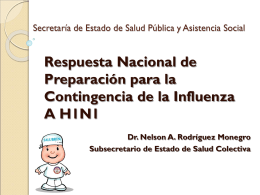 Presentación Respuesta Nacional Influenza A (H1N1)