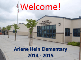 Arlene Hein Elementary 2014