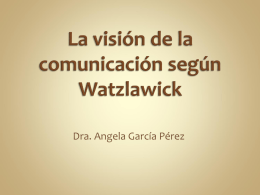 La visión de la comunicación según Watzlawick