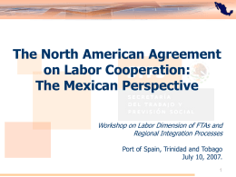 The North American Agreement on Labor Cooperation