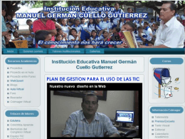 Plan Gestión TIC - Institución Educativa Manuel Germán Cuello