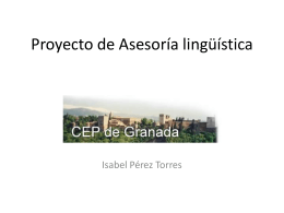 Proyecto de Asesoría lingüística CEP de Granada