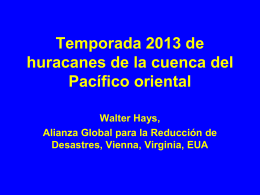 2013 EASTERN PACIFIC BASIN HURRICANE SEASON in Spanish